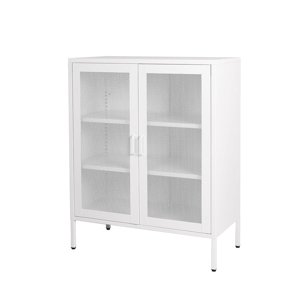 Levede Storage Cabinet Steel Kitchen Cupboard Metal Bookcase Filing Office White