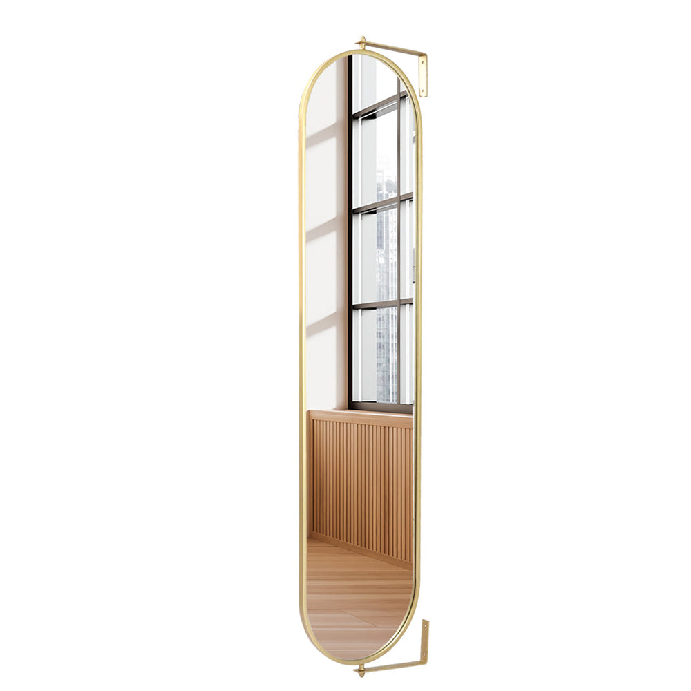 Yezi Wall Mirror 360o Swivel Full Length Makeup Mirrors Oval Frame Home Decor