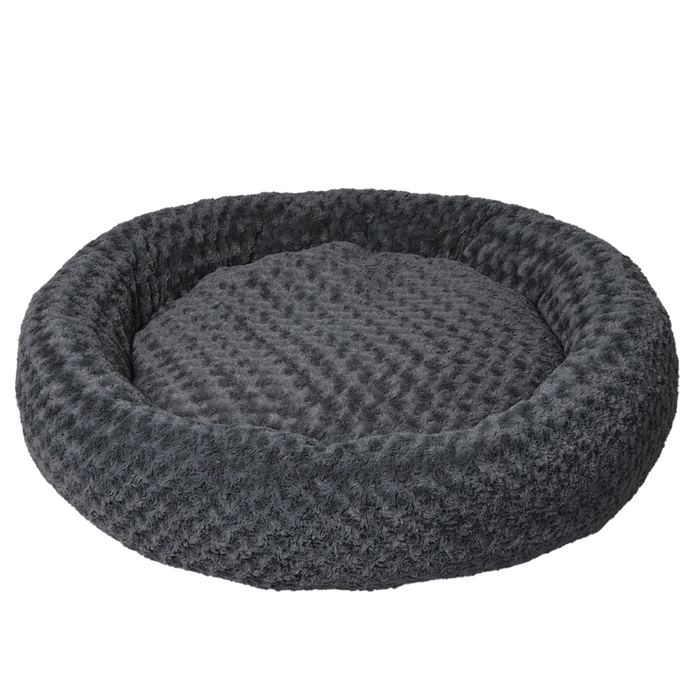 Pawz Calming Dog Bed Warm Soft Plush Pet Cat Cave Washable Portable Dark Grey XL