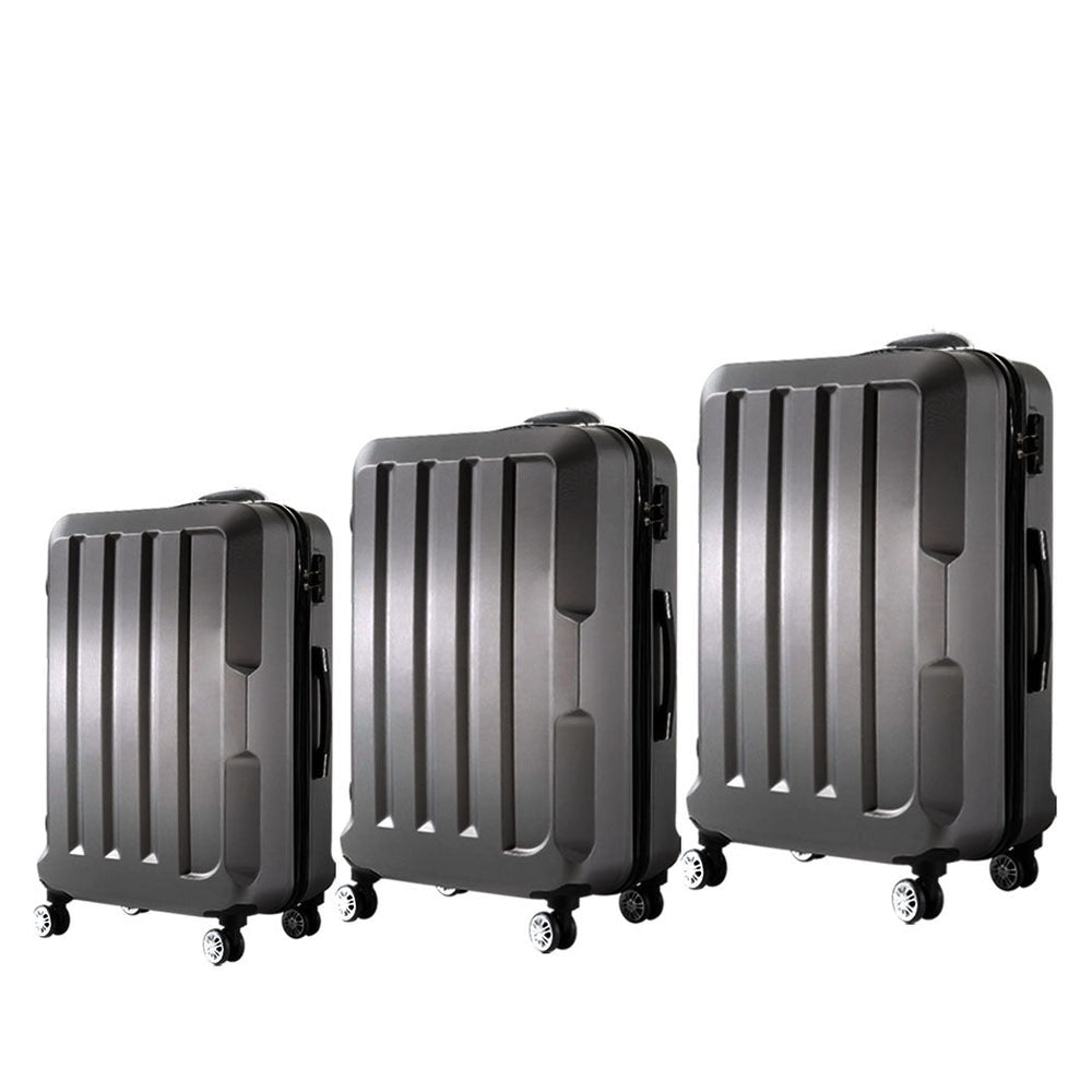 Slimbridge 20&quot;24&quot;28&quot; 3PC Luggage Sets Suitcase Set Travel Carry On TSA Case Grey