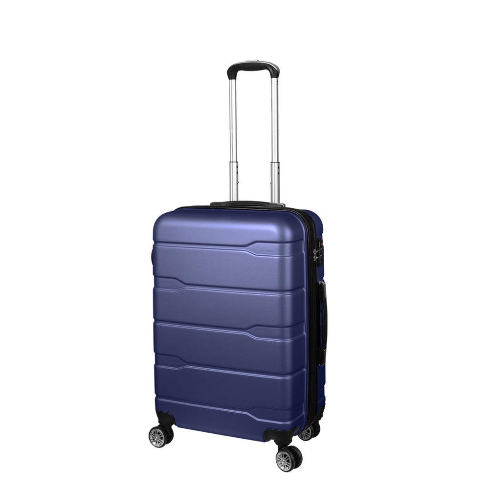 Slimbridge 20&quot; Expandable Luggage Carry On Travel Suitcase Case Hard TSA Navy