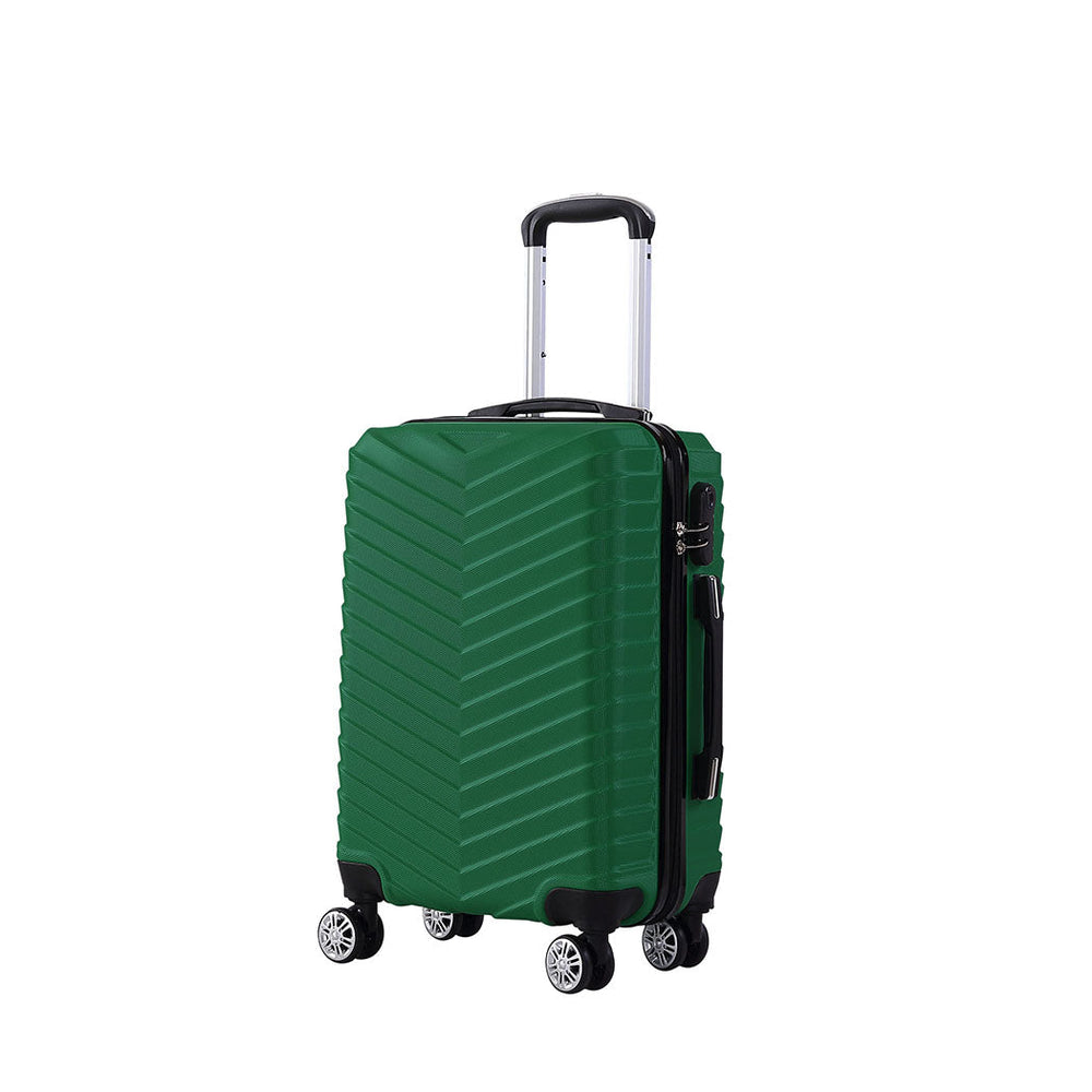 Slimbridge 20&quot; Carry On Travel Luggage Suitcase Case Bag Lightweight TSA Green