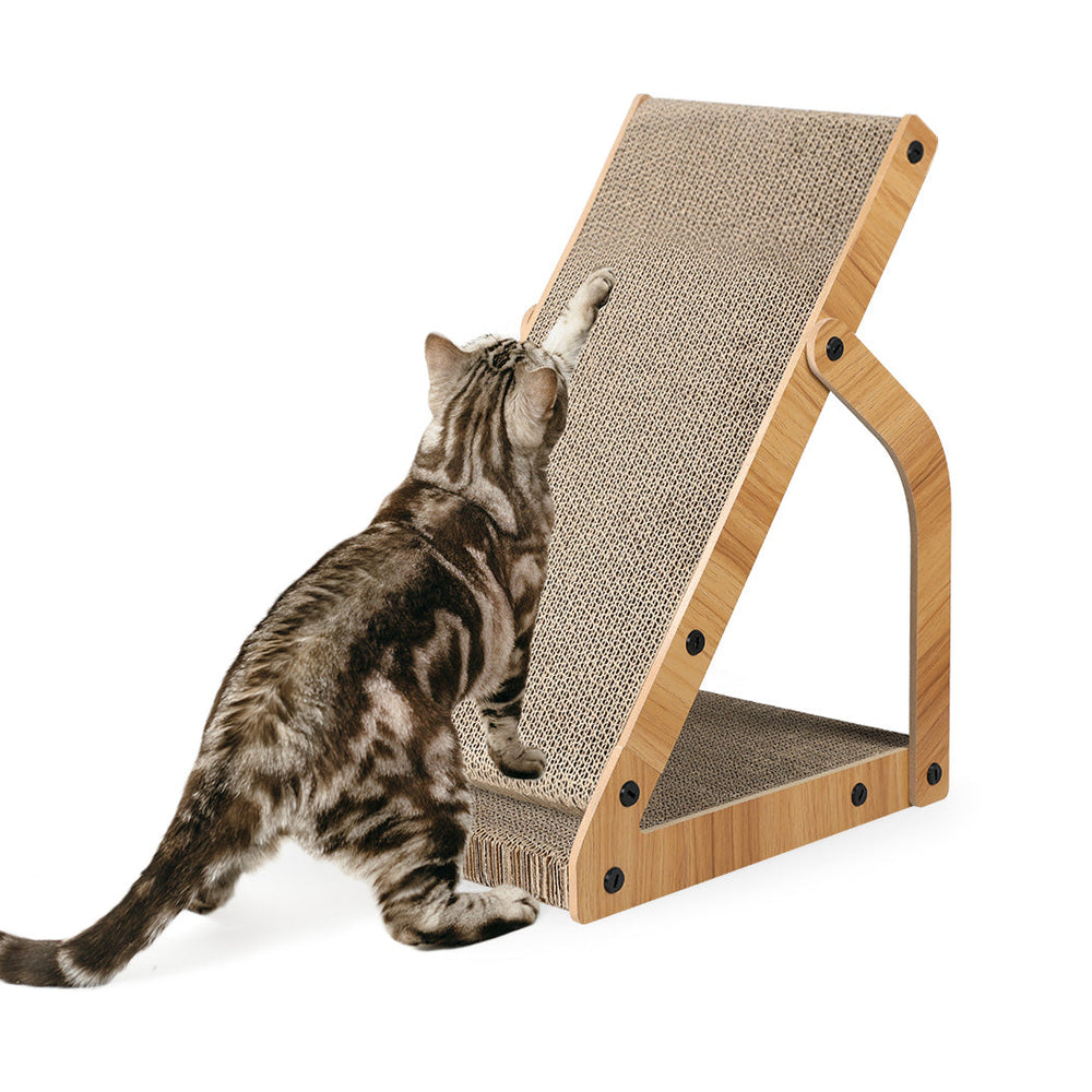 Pawz Cat Scratcher Scratching Board Corrugated Cardboard Scratch Bed Toy Pad Mat