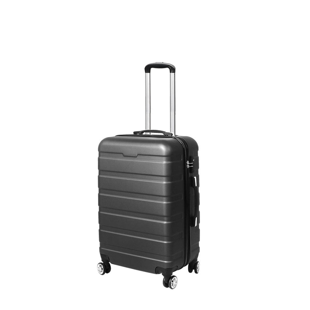 Slimbridge 24&quot;Luggage Case Suitcase Travel Packing TSA Lock Hard Shell Dark Grey