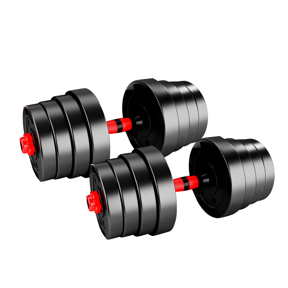Centra Dumbbells Barbell Set 30KG Adjustable Weight Plates Home Gym Exercise
