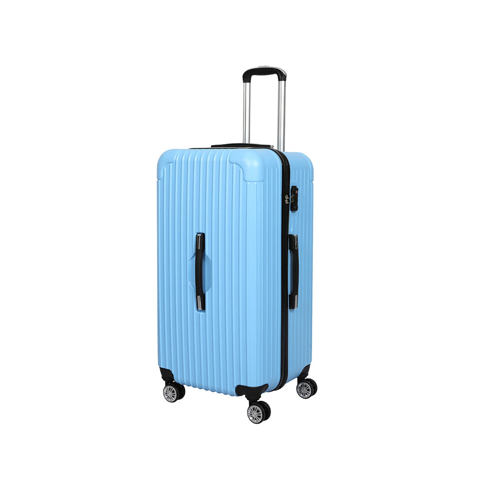 Slimbridge 28&quot; Trunk Luggage Travel Suitcase Travelling Large TSA 4 Wheels Blue