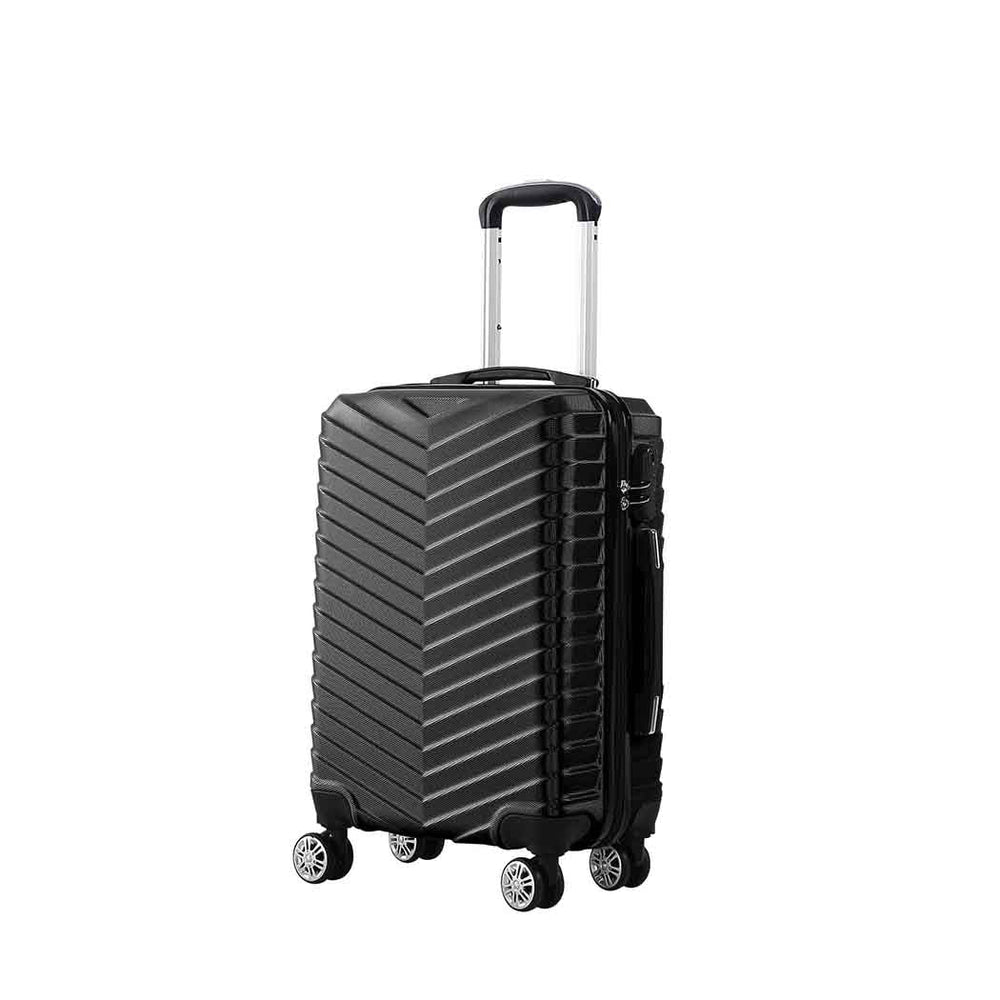 Slimbridge 20&quot; Carry On Travel Luggage Suitcase Case Bag Lightweight TSA Black