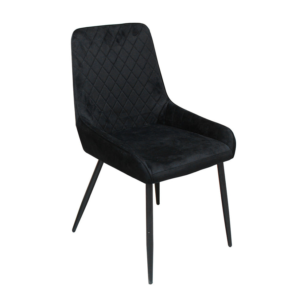 Levede 4x Dining Chairs Kitchen Chair Lounge Padded Room Seat Soft Velvet Black