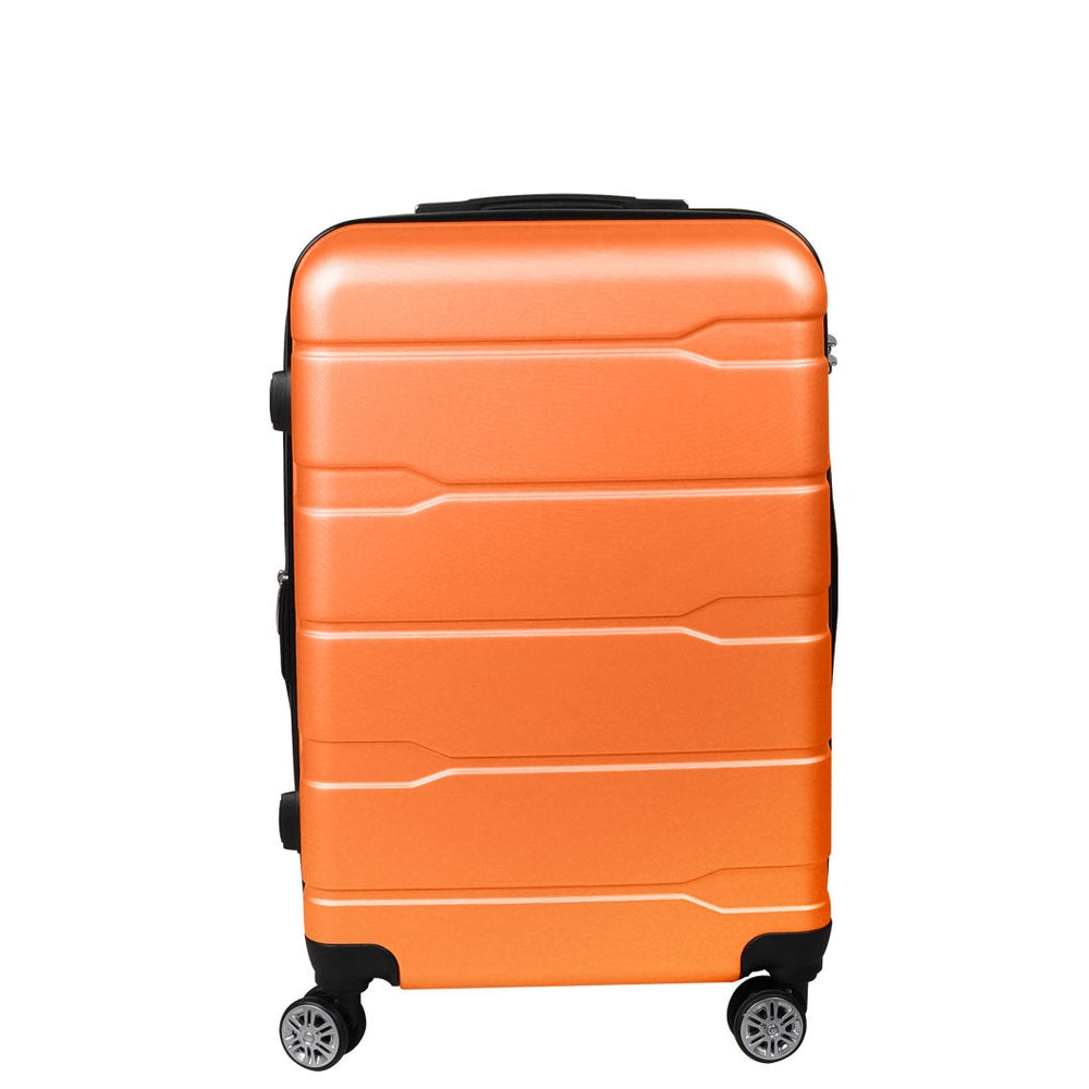 Slimbridge 20&quot; Expandable Luggage Carry On Travel Suitcase Case Hard TSA Orange