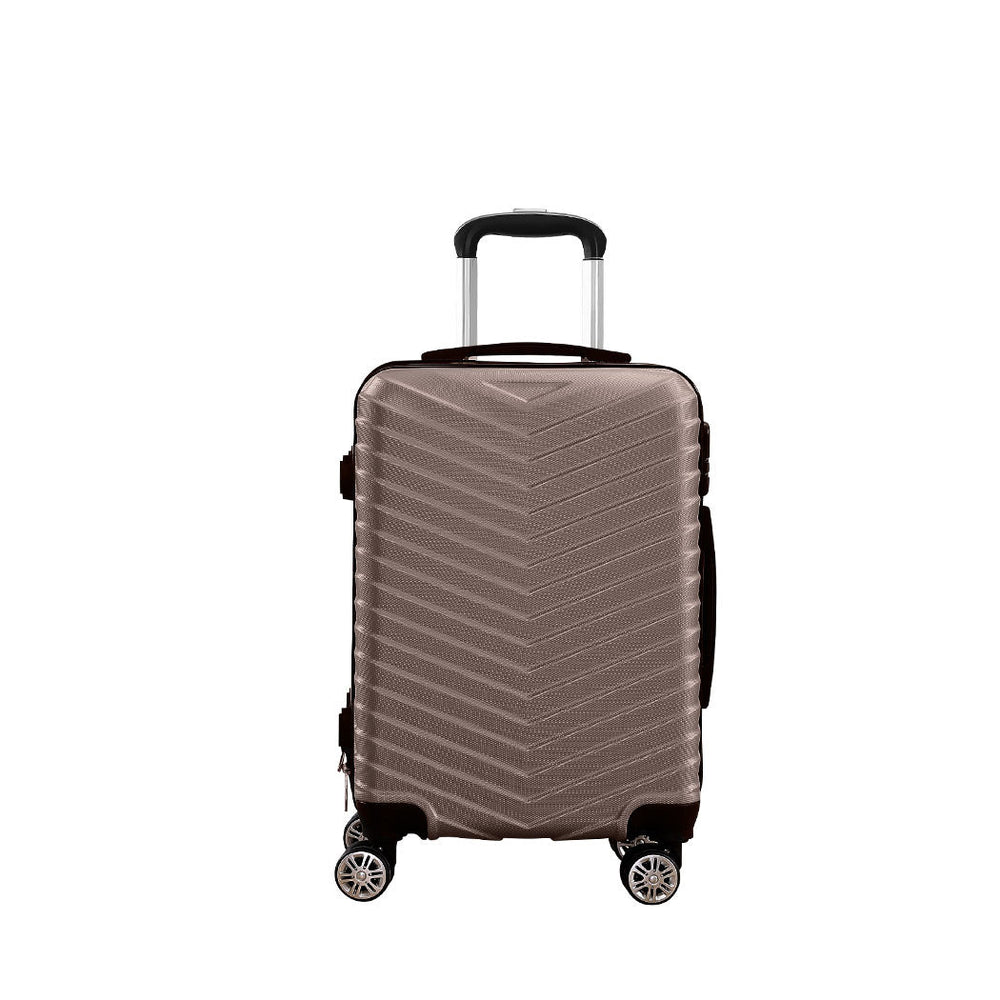 Slimbridge 24&quot; Luggage Suitcase Travel TSA Hard Shell Carry Lightweight Coffee