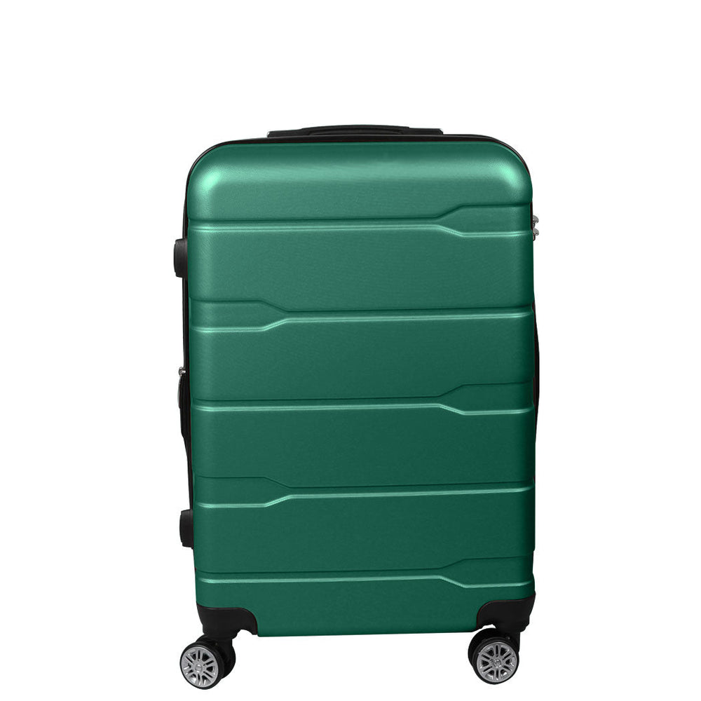 Slimbridge 20&quot; Expandable Luggage Carry On Travel Suitcase Case Hard TSA Green