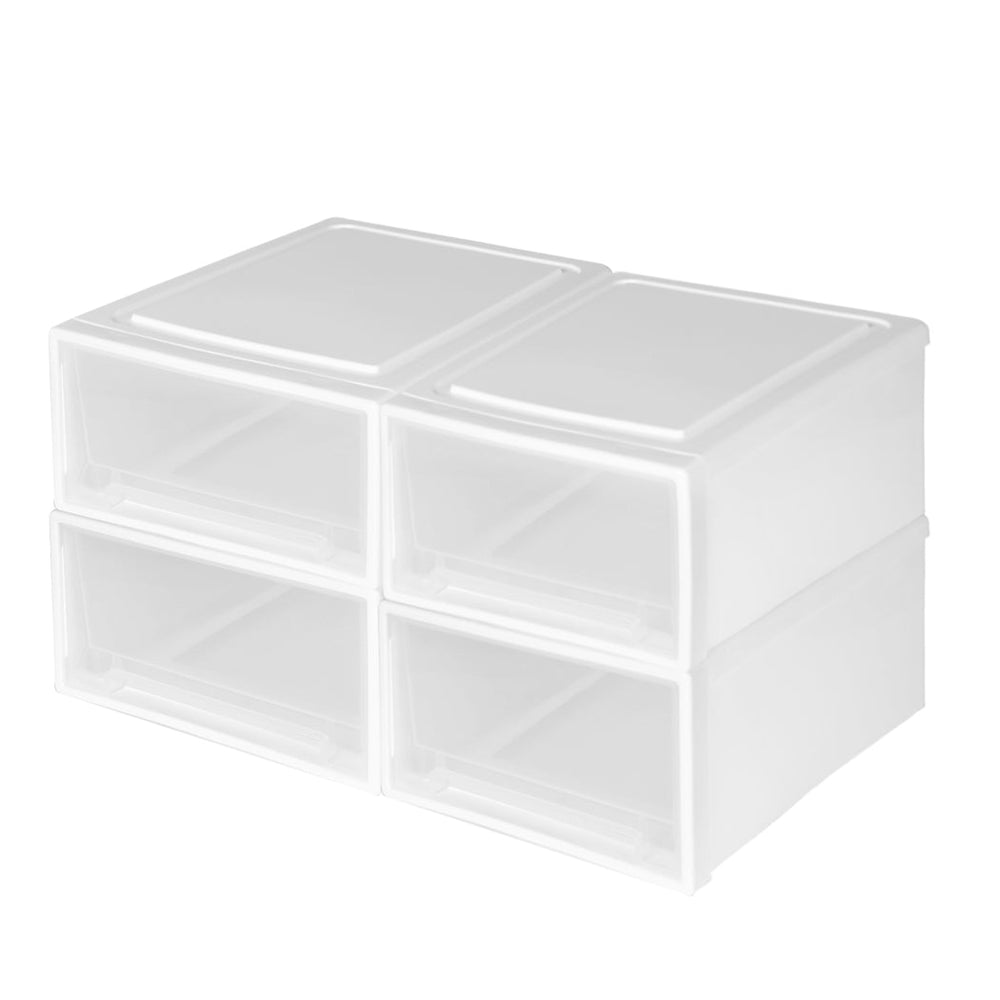 Traderight Group  Storage Drawers Large Stackable Containers Box Wardrobe Clothes Organiser 4PK