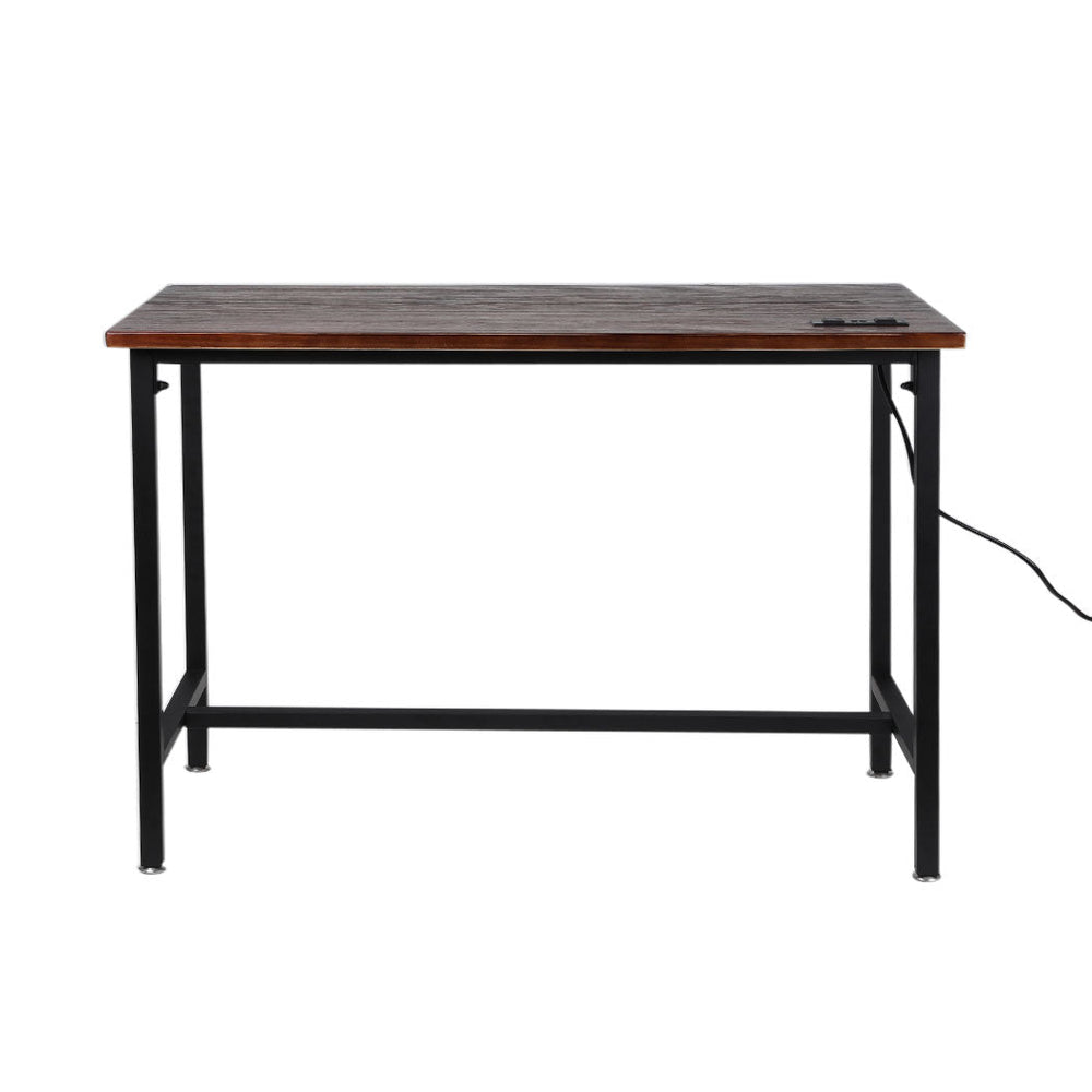 Levede High Bar Table Office Desk USB Charge Vintage Industrial Dining 110X60CM