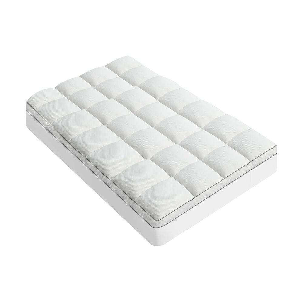 Dreamz Cloud Soft Pillowtop Mattress Topper King Single Protector 40cm Skirt