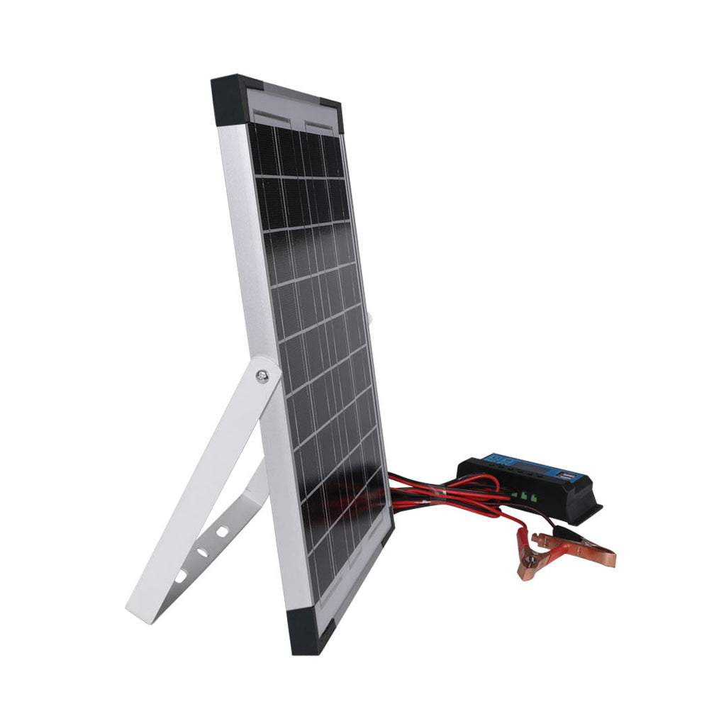 Traderight Group  12V 10W Solar Panel Kit Mono Caravan Folding Camping Charging Controller Kits