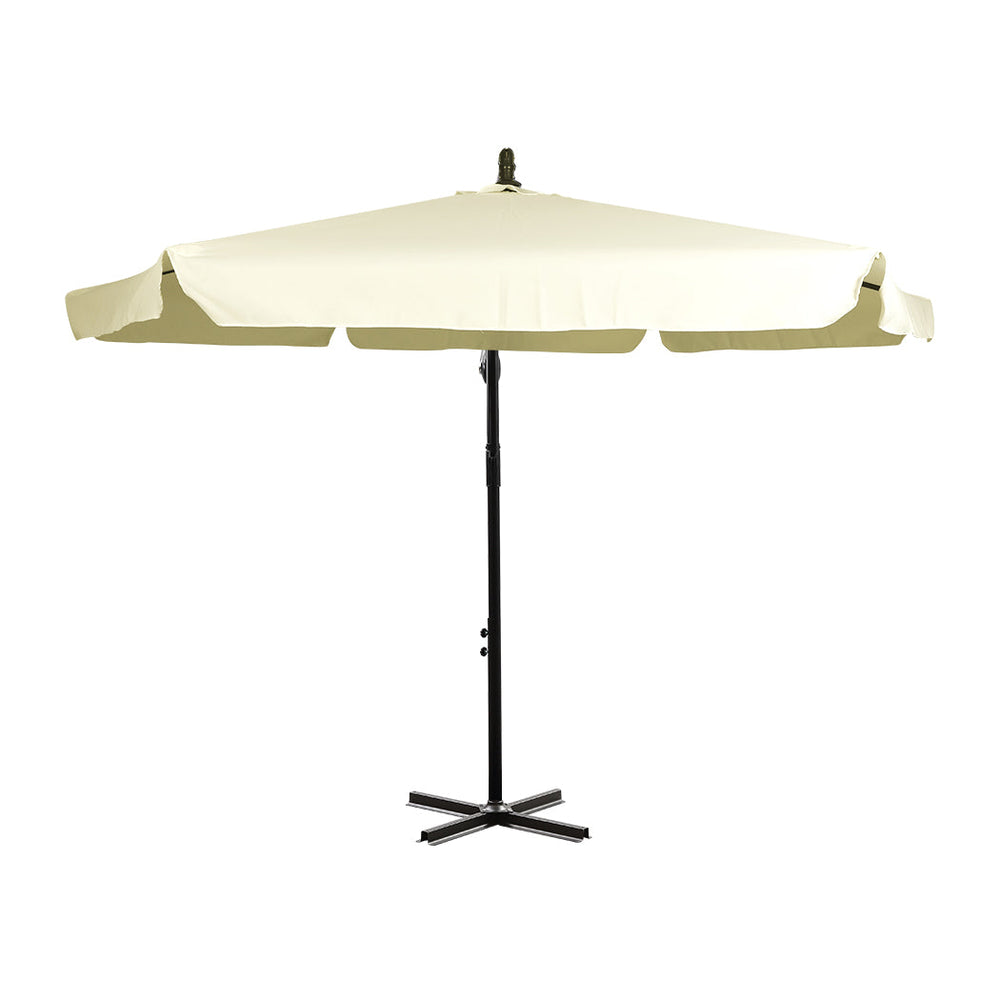 Mountview 3M Outdoor Umbrella Beach Umbrellas Cantilever Garden Patio Sun Beige