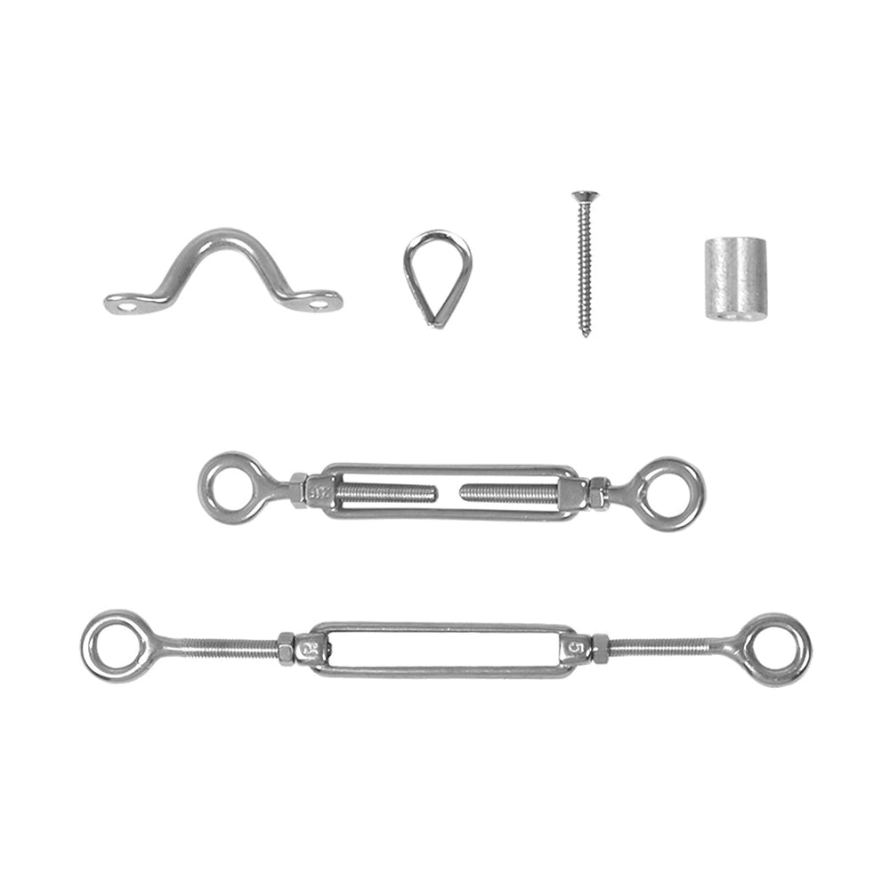 Traderight Balustrade Wire Kit Rope Stainless Steel Eye Fork Turnbuckle 10 Pack