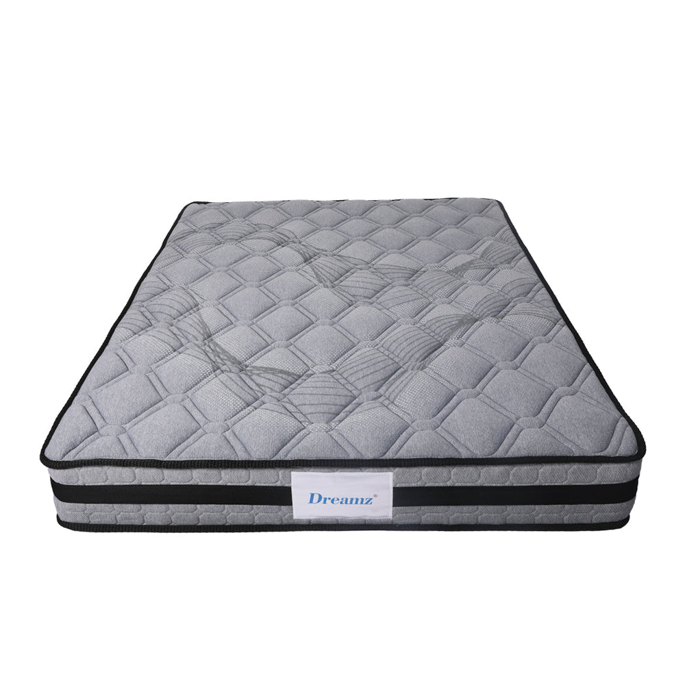 Dreamz Spring Mattress Bed Pocket Egg Crate Foam Medium Firm Double Size 22CM