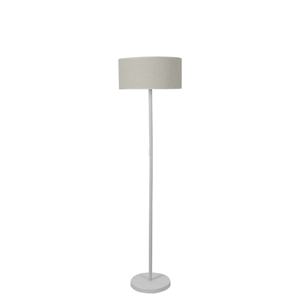 Emitto Modern LED Floor Lamp Stand Reading Light Home Decor Indoor Linen Fabric