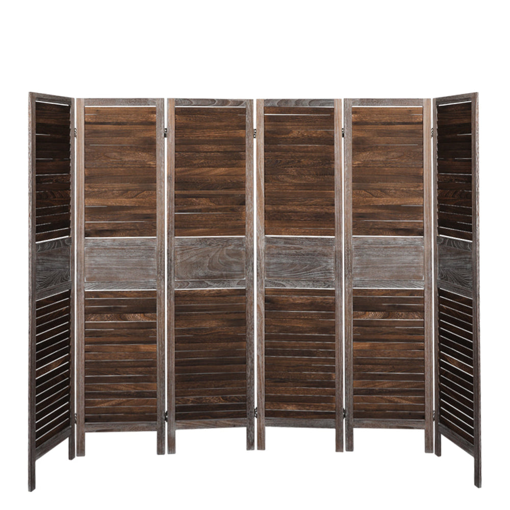 Levede Room Divider 6 Panel Folding Screen Privacy Dividers Stand Wood Home