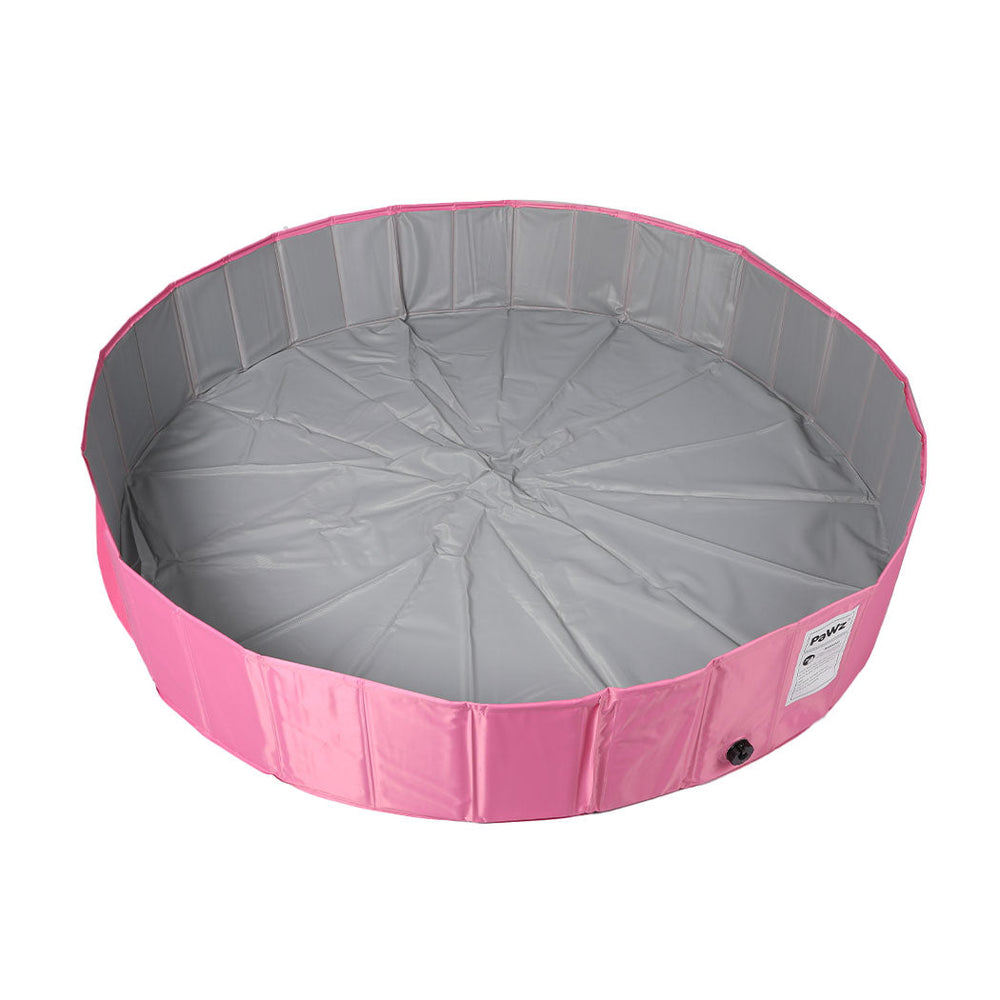 Portable Pet Swimming Pool Kids Dog Cat Washing Bathtub Outdoor Bathing Pink L