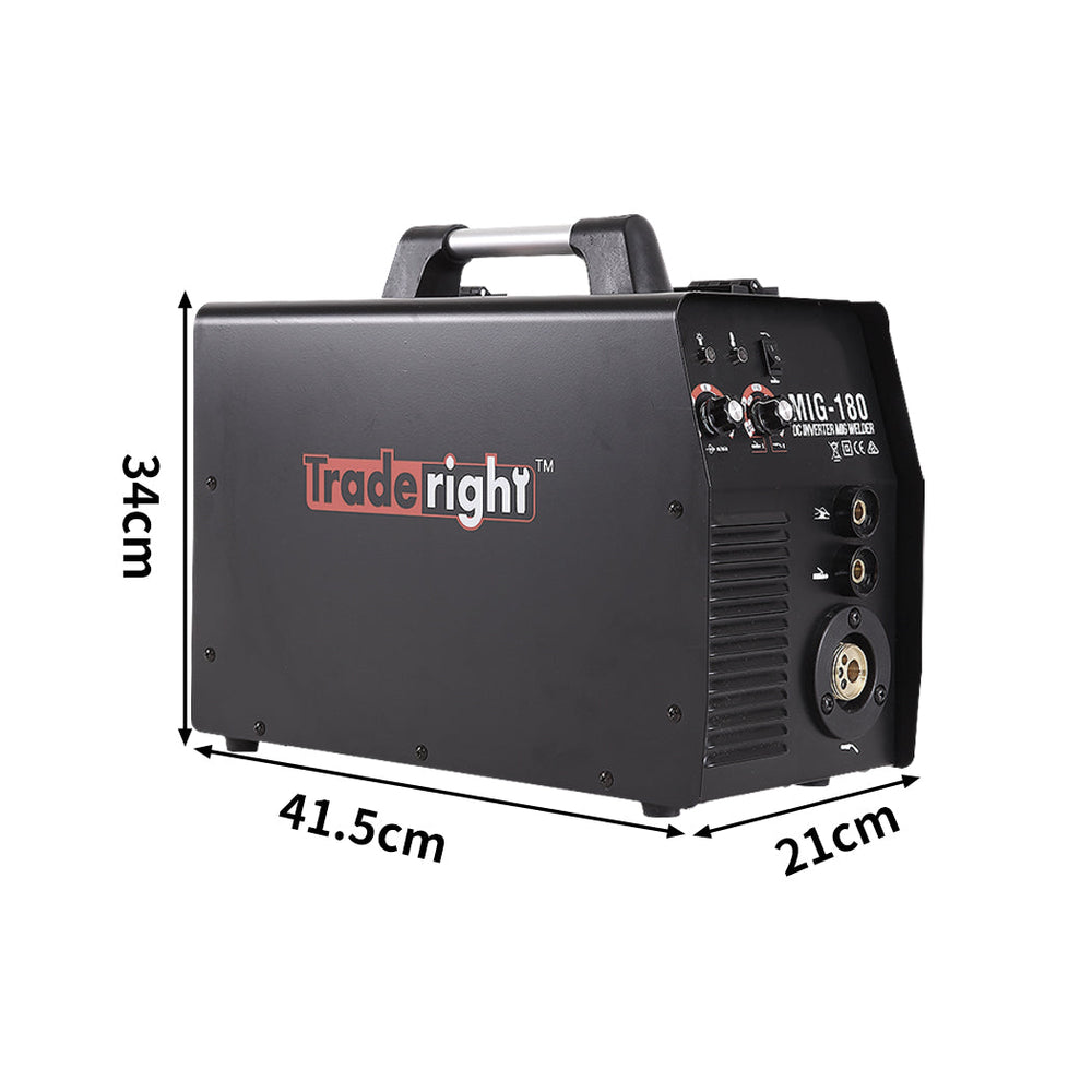 Traderight MIG Welder 180Amp MIG MMA  ARC Welding Machine 15A Plug Gas Gasless