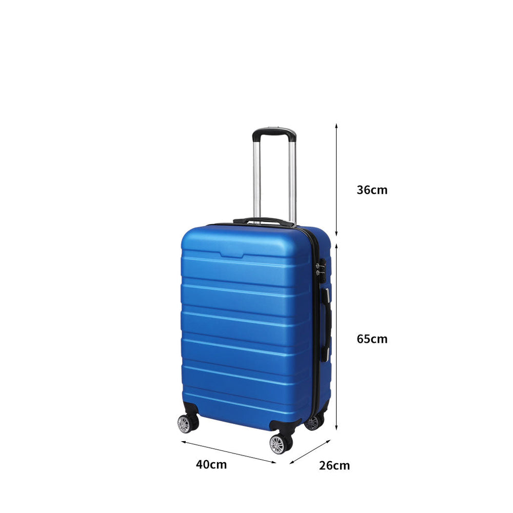 Slimbridge 24&quot;Luggage Case Suitcase Travel Packing TSA Lock Hard Shell Case Blue