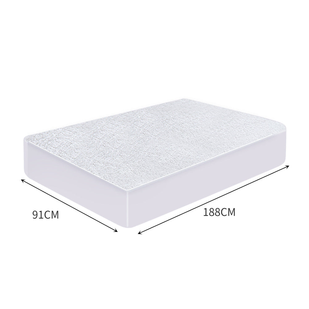 Dreamz Terry Cotton Fully Fitted Waterproof Mattress Protector in Single Size