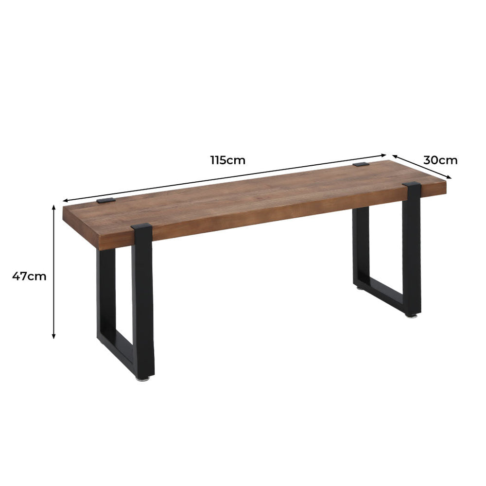 Levede 2x Dining Bench Chairs Wooden Seat Kitchen Outdoor Garden Patio 115CM