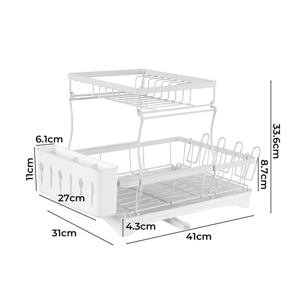 Toque Dish Rack Drying Drainer Kitchen Storage Organizer Cup Holder Detachable