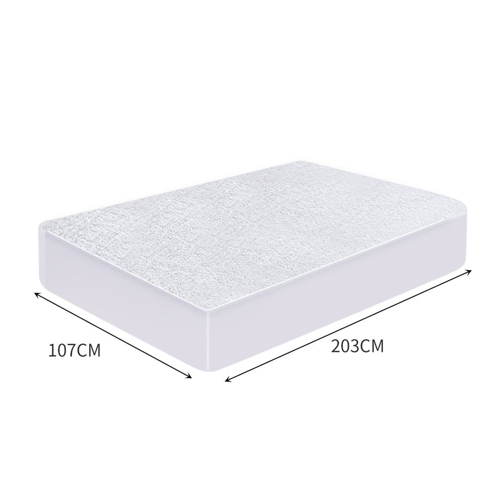 Dreamz Terry Cotton Fully Fitted Waterproof Mattress Protector King Single Size