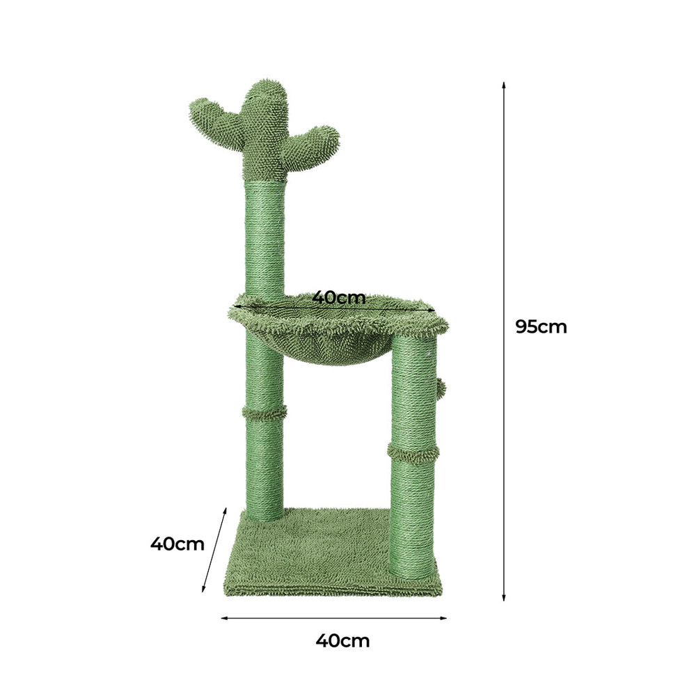 Pawz Cactus Cat Trees Scratching Post Tower Condo Hammock House Scratcher 95cm