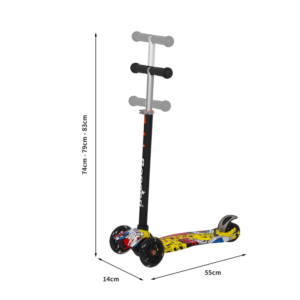 Bopeep Kids Scooter 3 Wheels Slider Toddler Toys Adjustable Height Flashing LED