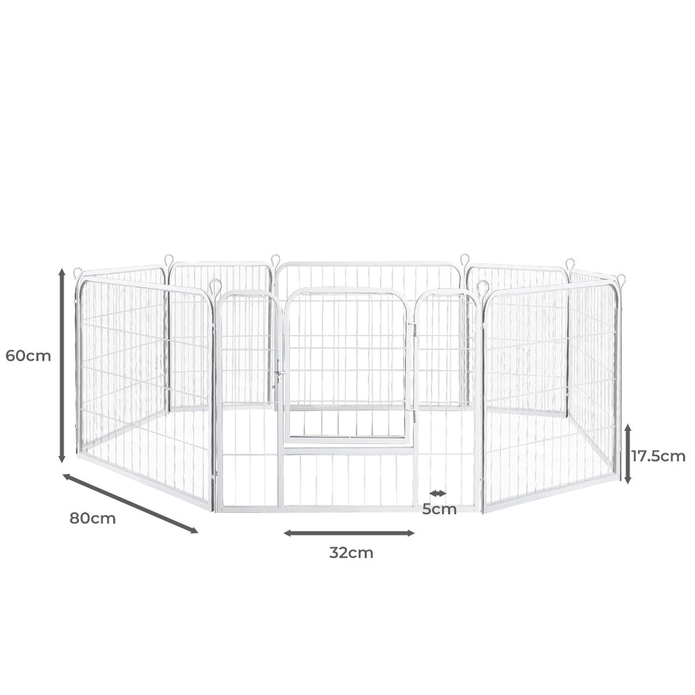 Pawz 8 Panel 24&#39;&#39; Pet Dog Playpen Puppy Exercise Cage Enclosure Fence Metal