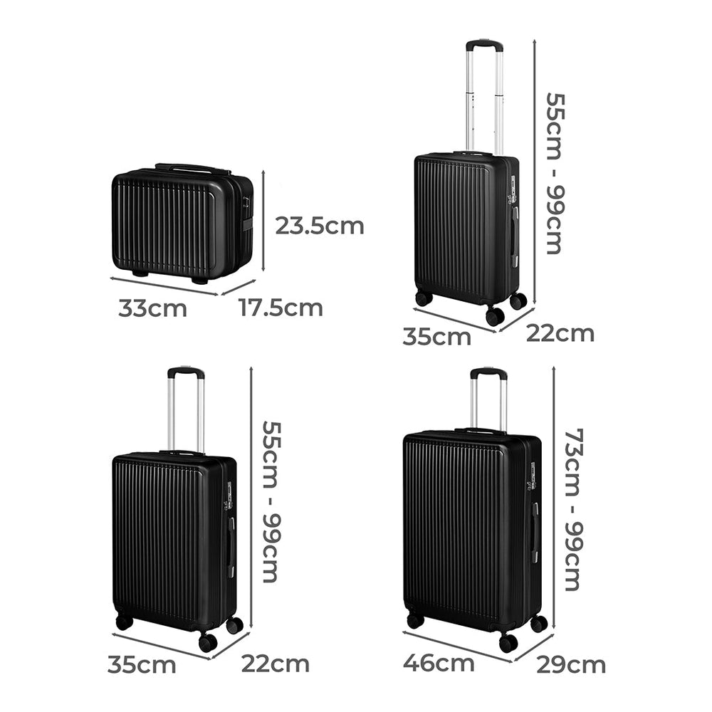 Slimbridge Luggage Suitcase Trolley Set Travel Lightweight 4pc 14&quot;+20&quot;+24&quot;+28&quot;