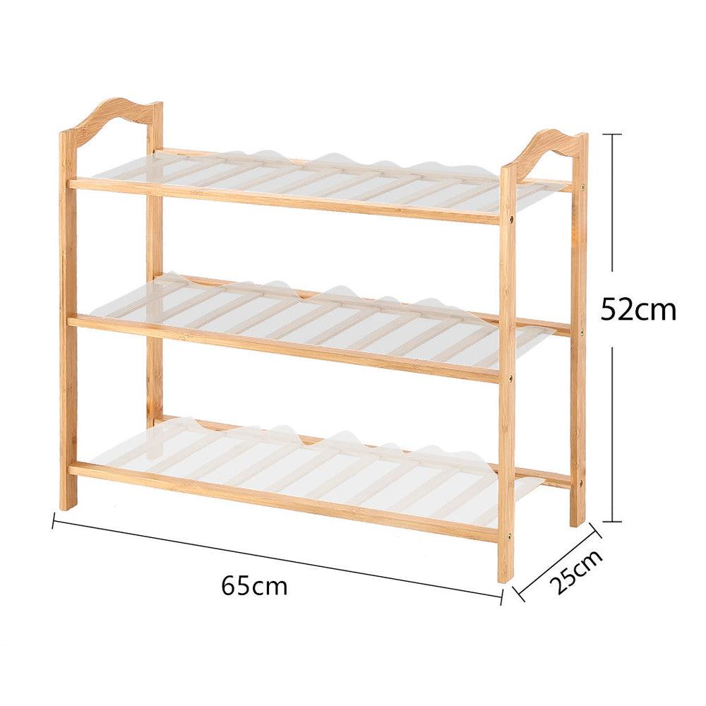 Levede 3 Tiers Bamboo Shoe Rack Storage Organizer Wooden Shelf Stand Shelves