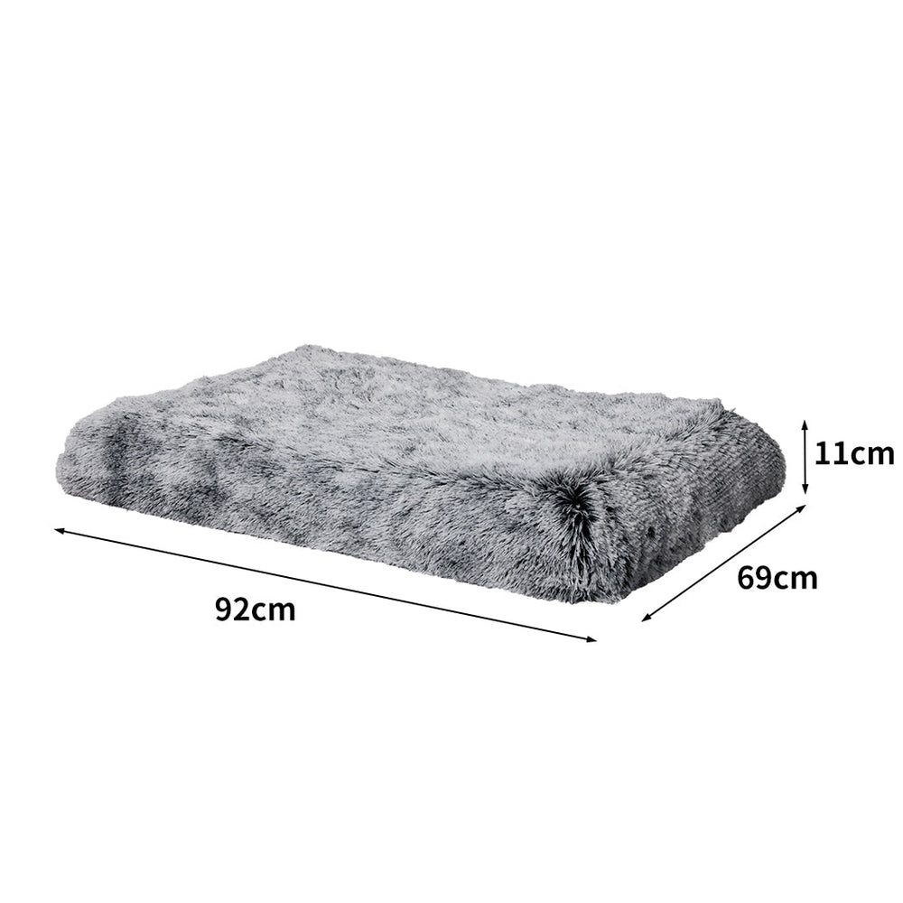 Pawz Replaceable Pet Bed Cover Plush Warm Soft Washable Charcoal M