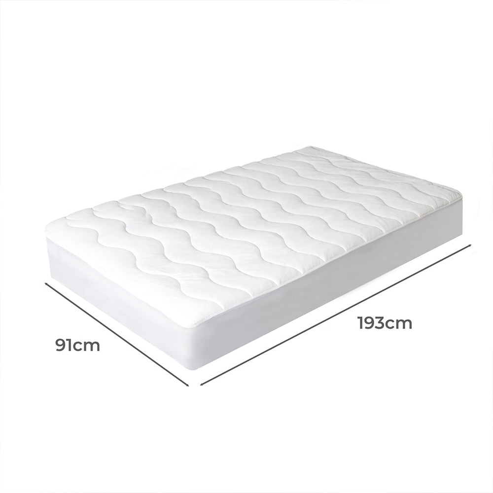 Dreamz Cool Mattress Topper Protector Summer Bed Pillowtop Pad Single Cover