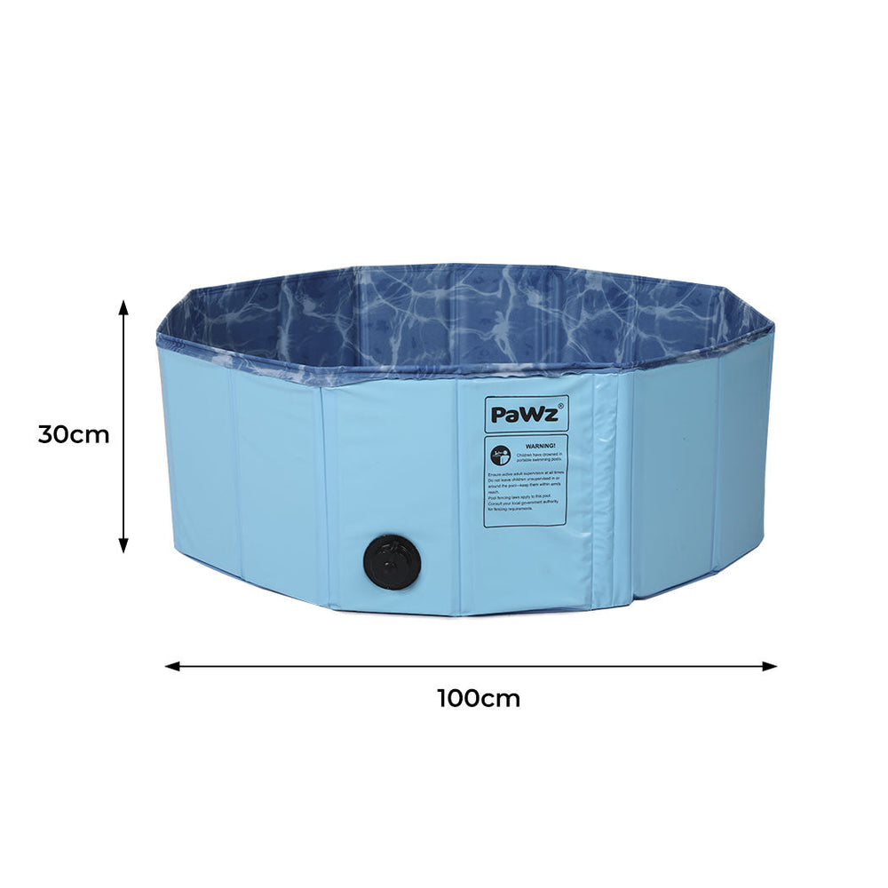 Pawz Folding Swimming Pool Dog Cat Washing Bath Tub Portable Summer Outdoor L