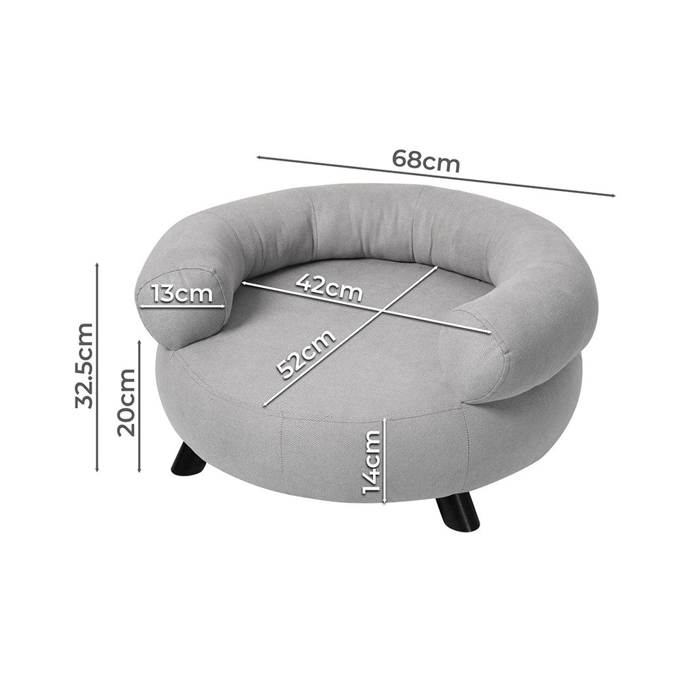 Pawz Pet Sofa Bed Elevated Dog Cat Warm Soft Lounge Couch Round Cushion Pillow