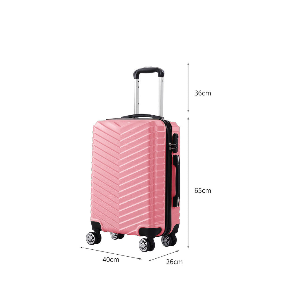 Slimbridge 24 uggage Suitcase Travel TSA Hard Shell Carry Lightweight Rose Gold