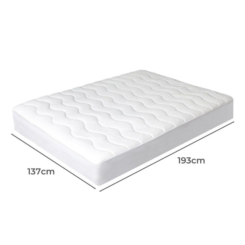 Dreamz Cool Mattress Topper Protector Summer Bed Pillowtop Pad Double Cover