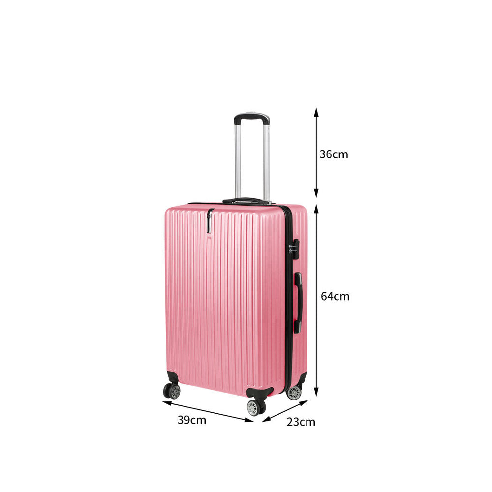 Slimbridge 24&quot; Inch Luggage Suitcase Travel TSA Lock Hard Shell Carry Rose Gold