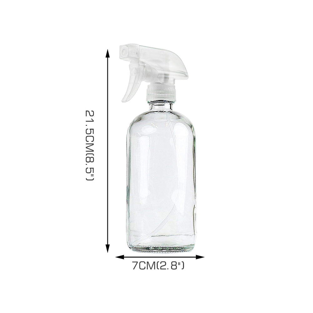 Traderight Group  4x 500ml Clear Glass Spray Bottles Trigger Water Sprayer Aromatherapy Dispenser