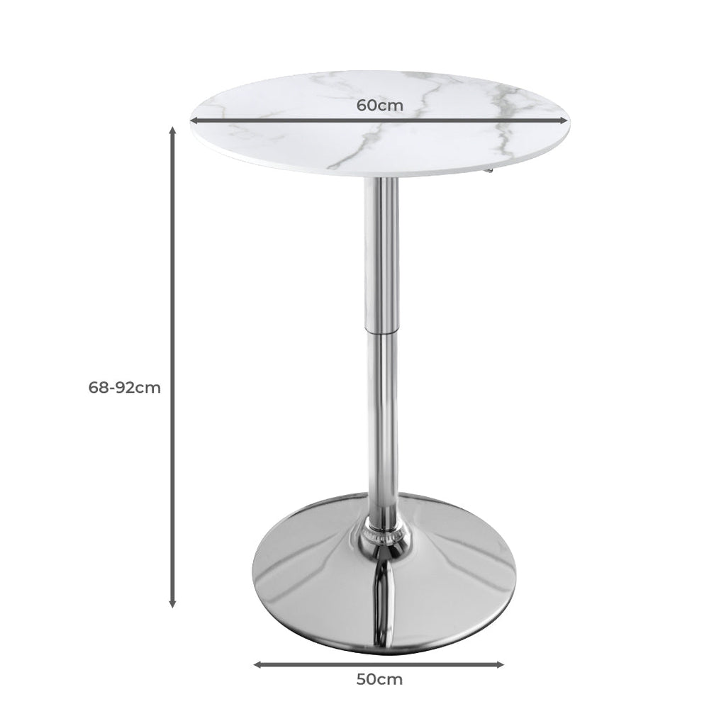 Levede Bar Table Swivel Gas Lift Counter Dining Furniture Cafe Outdoor White