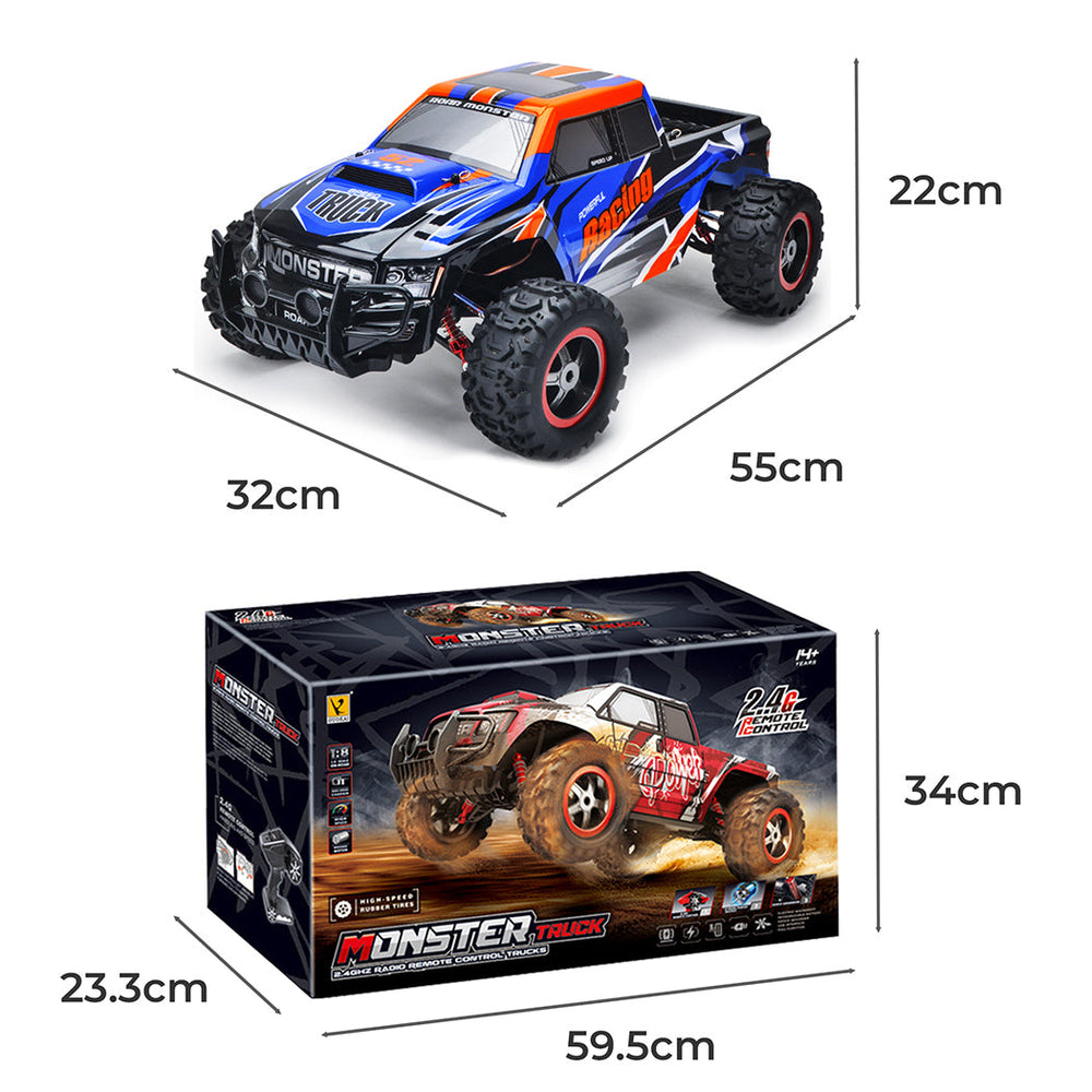 Centra RC Car 1:8 4WD Off-Road Racing Brushed Motor 2.4GHz Remote Control Blue