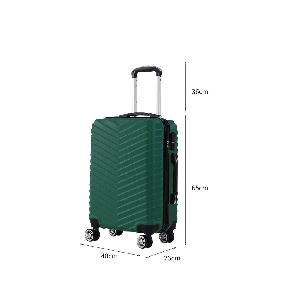 Slimbridge 24&quot; Luggage Suitcase Travel TSA Hard Shell Carry Lightweight Green