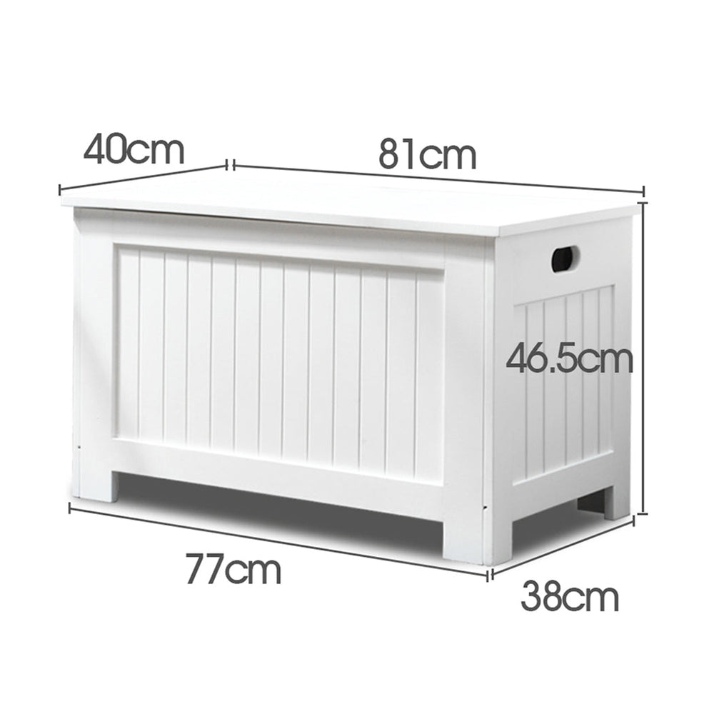 Levede Kids Toy Box Storage Chest Cabinet Container Clothes Organiser White