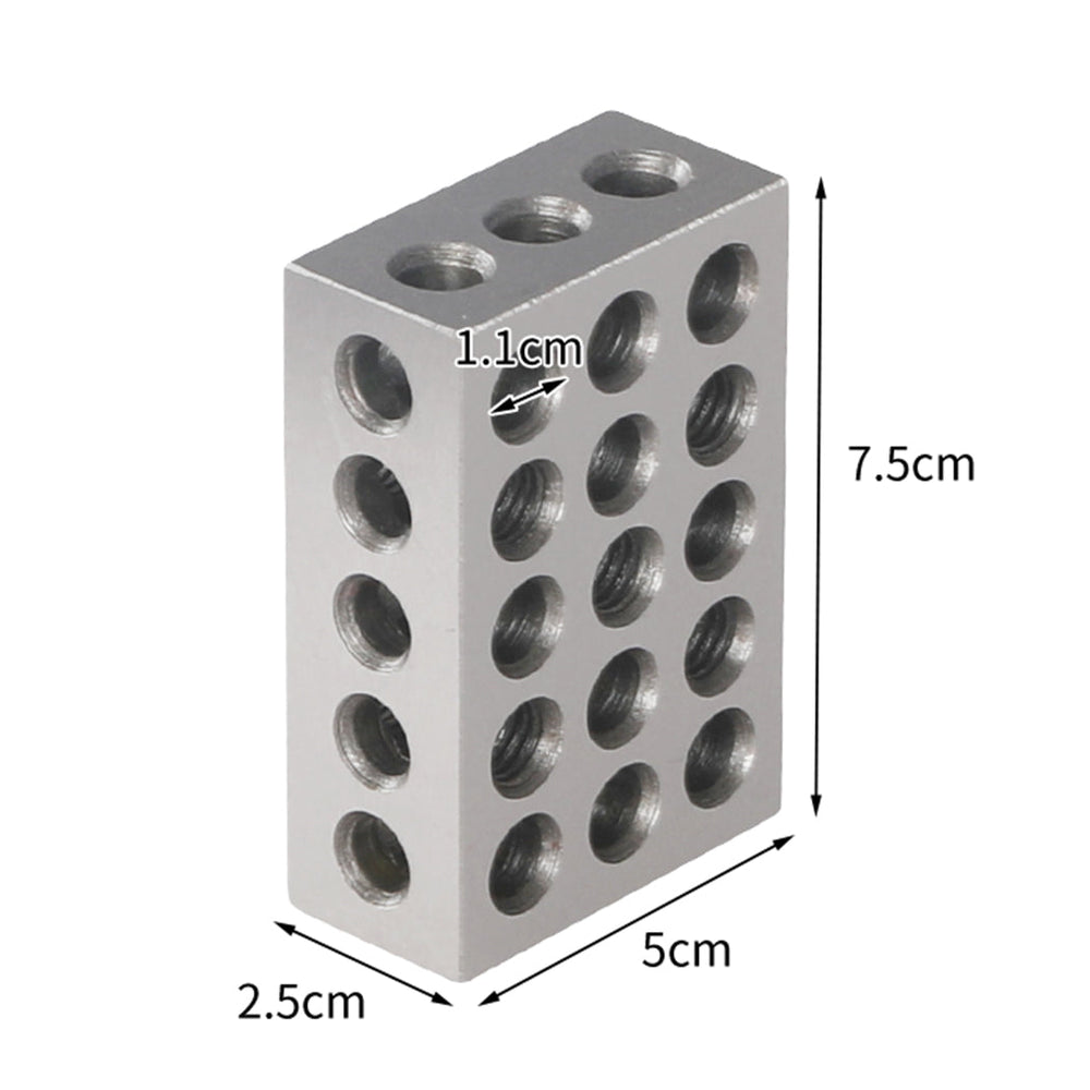 Traderight 123 Block Set 1-2-3 Blocks 23 Holes Machinist Woodworking Workshop X2