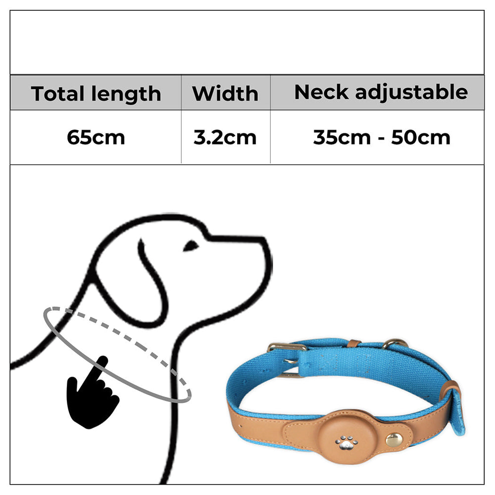 Pawz Bluetooth Pet Tracker Collar Anti-lost Locator Smart Waterproof 120m Blue